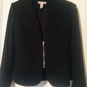 Black zip up blazer